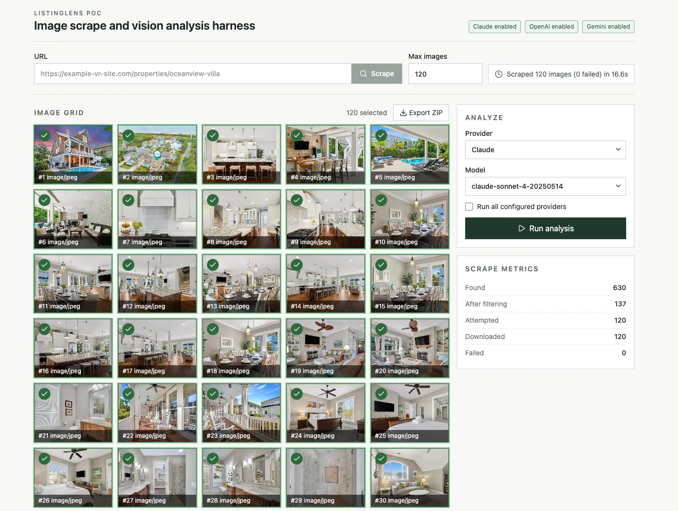 Image scrape provider analysis 1